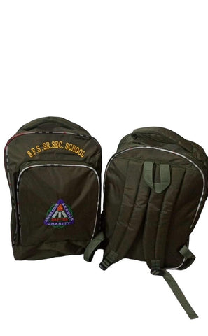 St. Francis De Sales School Bag (Green Bag with Prescribed Piping)